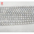 9-10mm Gris Color Ronda de perlas de agua dulce Strand (ES185)